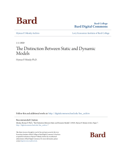 The Distinction Between Static and Dynamic Models