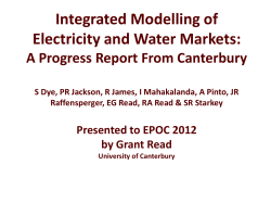Integrated Modelling of Electricity and Water Markets: A Progress