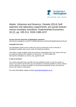 Abeler, Johannes and Nosenzo, Daniele (2014) Self