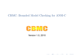 CBMC: Bounded Model Checking for ANSI-C