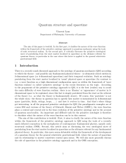 Quantum structure and spacetime
