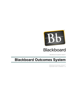 Blackboard Outcomes System
