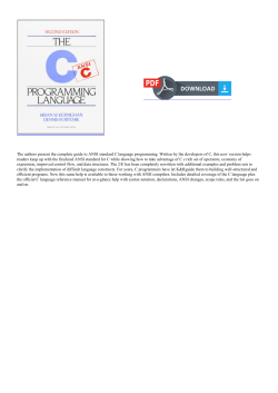 C Programming Language, 2nd Edition