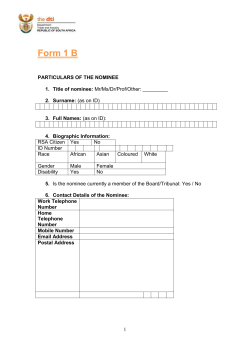 Form 1 B - The dti