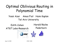 Optimal Oblivious Routing in Polynomial Time