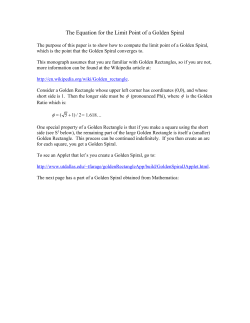 The Equation for the Limit Point of a Golden Spiral