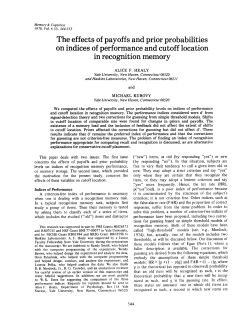 The effects of payoffs and prior probabilities on indices of