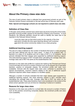 Class Size definition