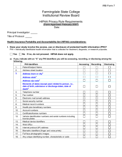 IRB Form 4 - ARIHS - Farmingdale State College