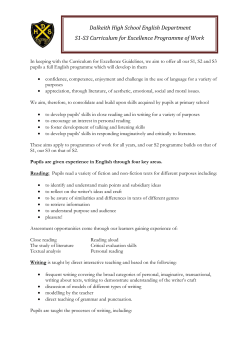 S1-3 English Programme