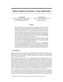 Optimal Tagging with Markov Chain Optimization
