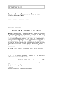 Shadow price of information in discrete time stochastic optimization