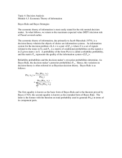 Topic 4: Decision Analysis Module 4.3: Economic Theory of