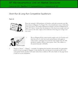 Perfect Competition - Boise State University