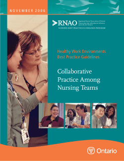Collaborative Practice Among Nursing Teams