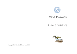 Parent RWI guide - Blue Coat Infant School
