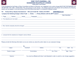 Proposed Rule Change Form