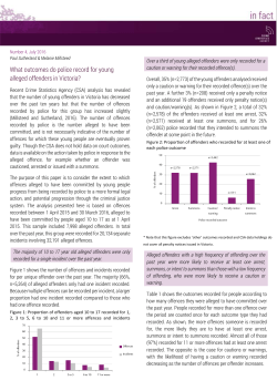 In Fact No. 4: What outcomes do police record for young alleged