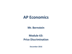 Module 63 - Price Discrimination