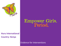 Huru International Country: Kenya Evidence for Interventions