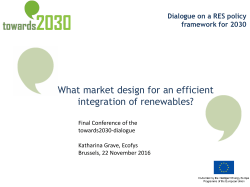 Current trends in electricity market design