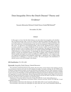 Does Inequality Drive the Dutch Disease? Theory and Evidence