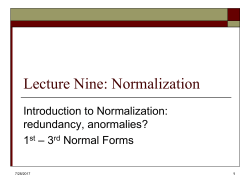 Normalization