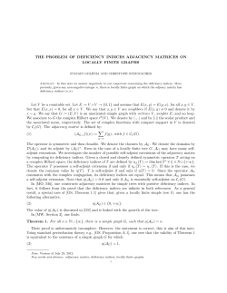 THE PROBLEM OF DEFICIENCY INDICES ADJACENCY