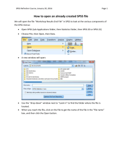 How to open an already created SPSS file