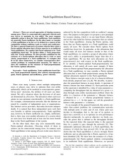 Nash Equilibrium Based Fairness - Sophia