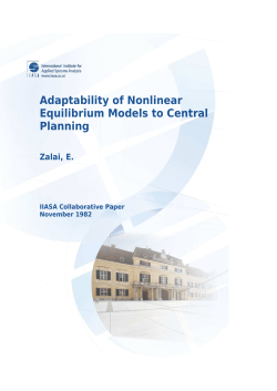 Adaptability of Nonlinear Equilibrium Models to Central Planning
