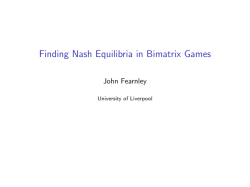 Finding Nash Equilibria in Bimatrix Games