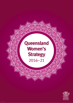 Queensland Women`s Strategy - Department of Communities, Child