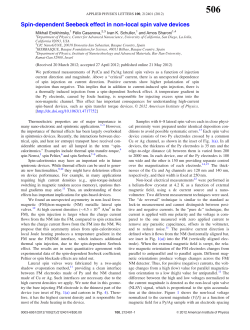 Spin-dependent Seebeck effect in non-local spin