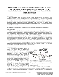 production of carbon nanotube microparticles using microfluidic