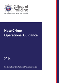 Hate Crime Operational Guidance