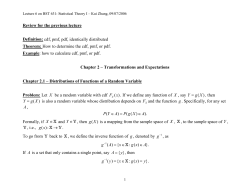 ( ) F x . If we define any function of X , say