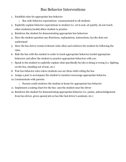 Bus Behavior Interventions