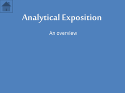 Analytical Exposition