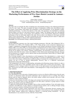 The Effect of Applying Price Discrimination Strategy on the