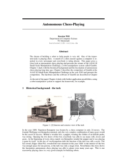 Autonomous Chess-Playing