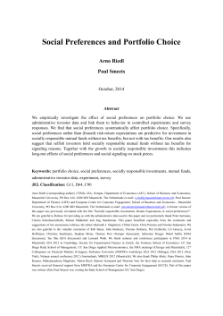 Social Preferences and Portfolio Choice