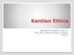 Kant claims that the dictates of morality are