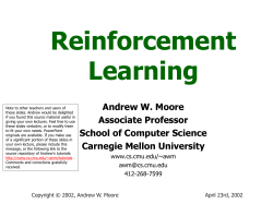 Reinforcement Learning