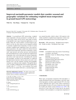 Improved one/multi-parameter models that consider seasonal and