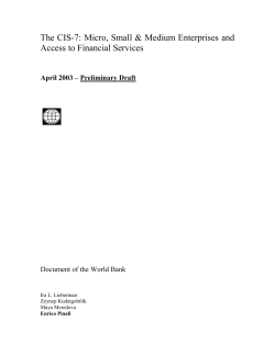 The CIS-7: Micro, Small and Medium