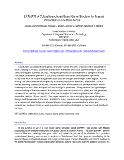 ERAMAT! A Culturally-anchored Board Game Simulator for Maasai