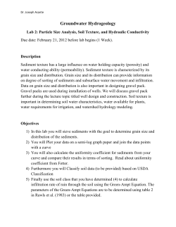 Particle Size Analysis, Soil Texture, and Hydraulic