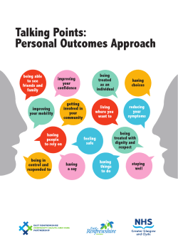 Talking Points: Personal Outcomes Approach