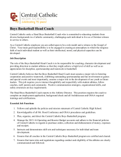 Boys Basketball Head Coach - Central Catholic High School